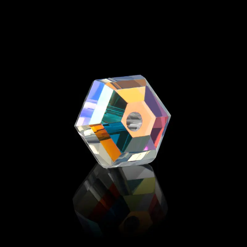 Best quality 8mm fashion octagon shape crystal beads lantern shape glass beads loose Spacer beads for Jewelry making 50pcs/bag