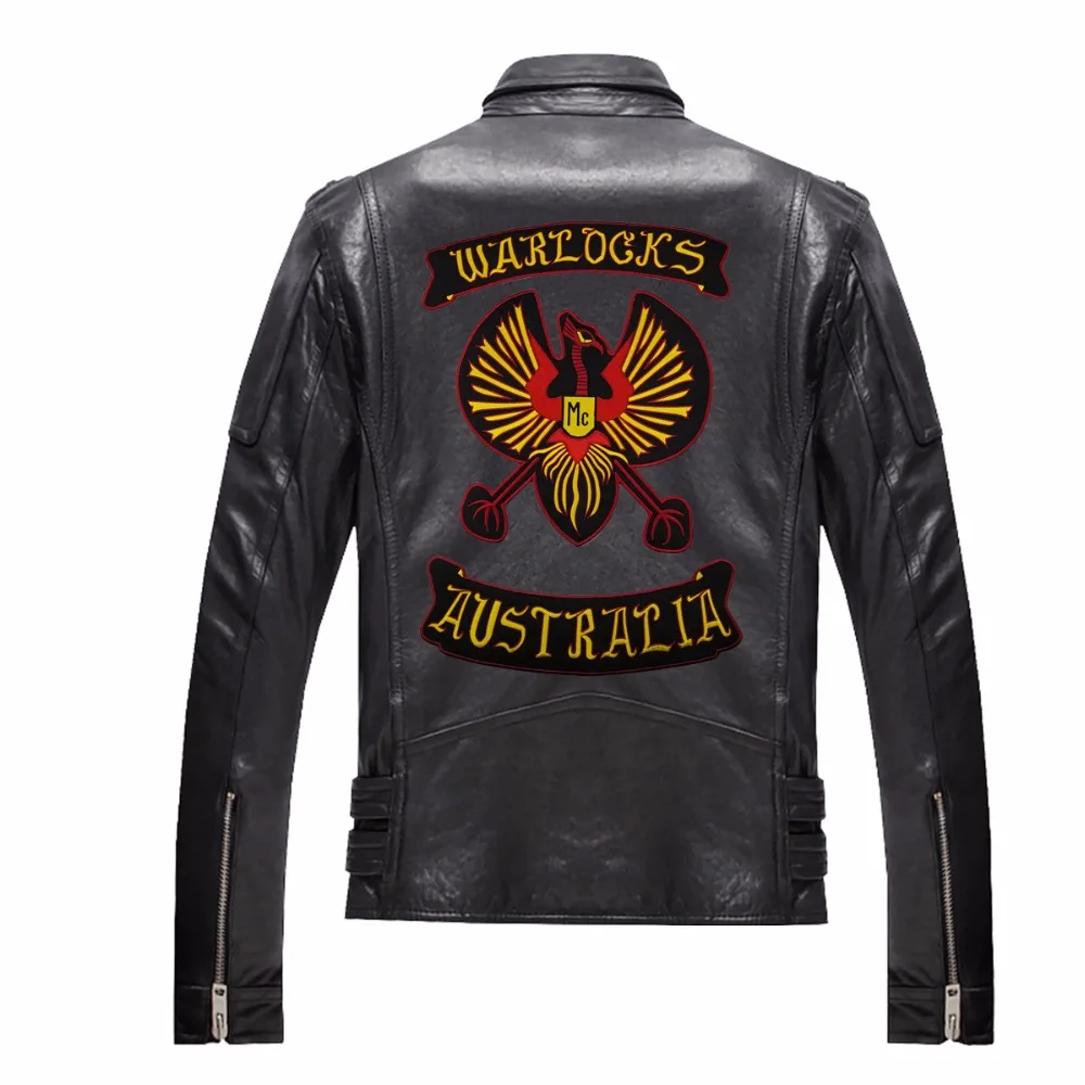 NEW ARRIVAL WARLOCKS Motorcycle Patch 1% Biker Rider Vest MC Embroidered Iron On Back of Jacket Patch DIY G0434 Free Shipping image 3