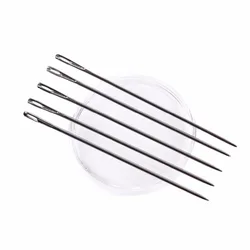 12 aghi per tessitura/cucito a trama dritta a forma di I da 6 cm per estensioni dei capelli fai da te strumenti per capelli di trama di capelli umani