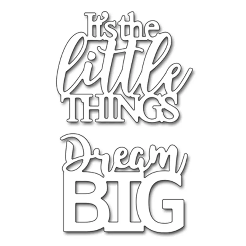 Big Dream It's The Litter Things Metal Cutting Dies Stencil For DIY Scrapbook Decorative Embossing Suit Paper Card Die Cutting