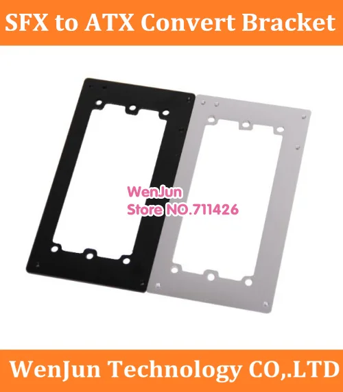 

new SFX to ATX Convert Bracket with Screw power supply adapter Transfer bracket Aluminum alloy brushed free shipping 1pcs/lot