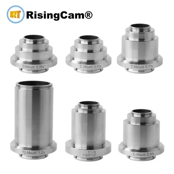 Trinocular microscope C mount 0.35x 0.5x 0.7x 0.8x 1x 1.2x 1.5x 2.25x C mount camera adapter compatible for Leica microscope