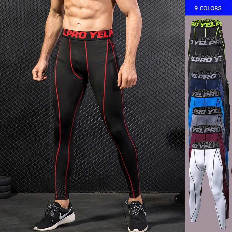 

Men's Running Fitness Workout Gym Sports Long Pants Tight Elastic Quick Fast Dry Compression Sportswear Trousers Leggings 1060