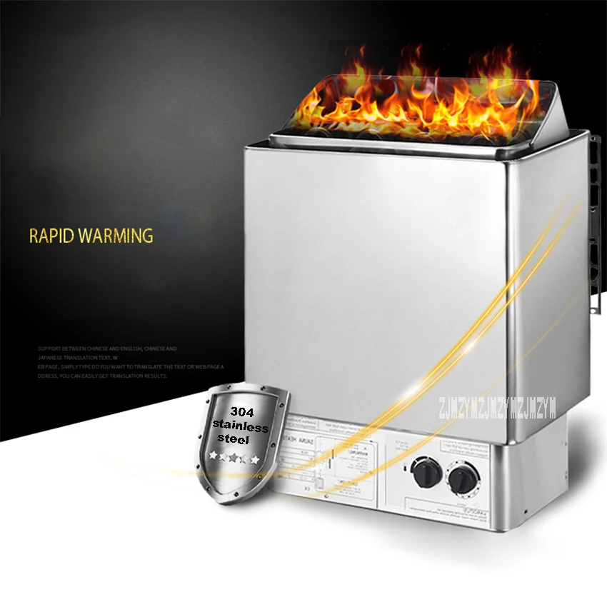 

SCA Stainless Steel Sauna Heater Electric Sauna Stove 3KW/4.5KW Household Commercial Sauna Room Equipment 220V/380V