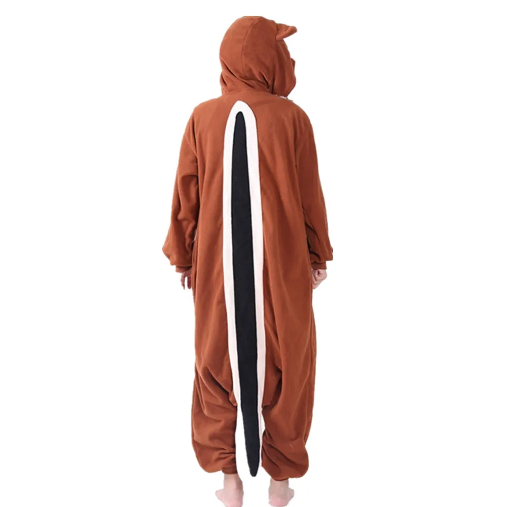 Chipmunk Onesie Animal Kigurumi For Adults Halloween Carnival Party Clothing Fleece Kigu Festival Costumes