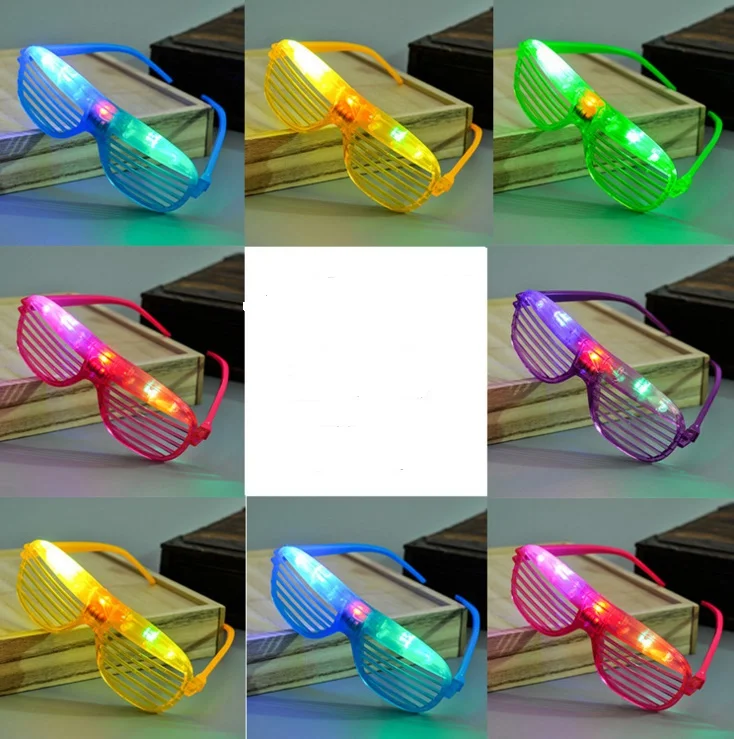 

Light Up Glow Shutter Glasses LED Shades Flashing luminous Rave Wedding Hen Night Fancy Dress Concert Cheer atmosphere props