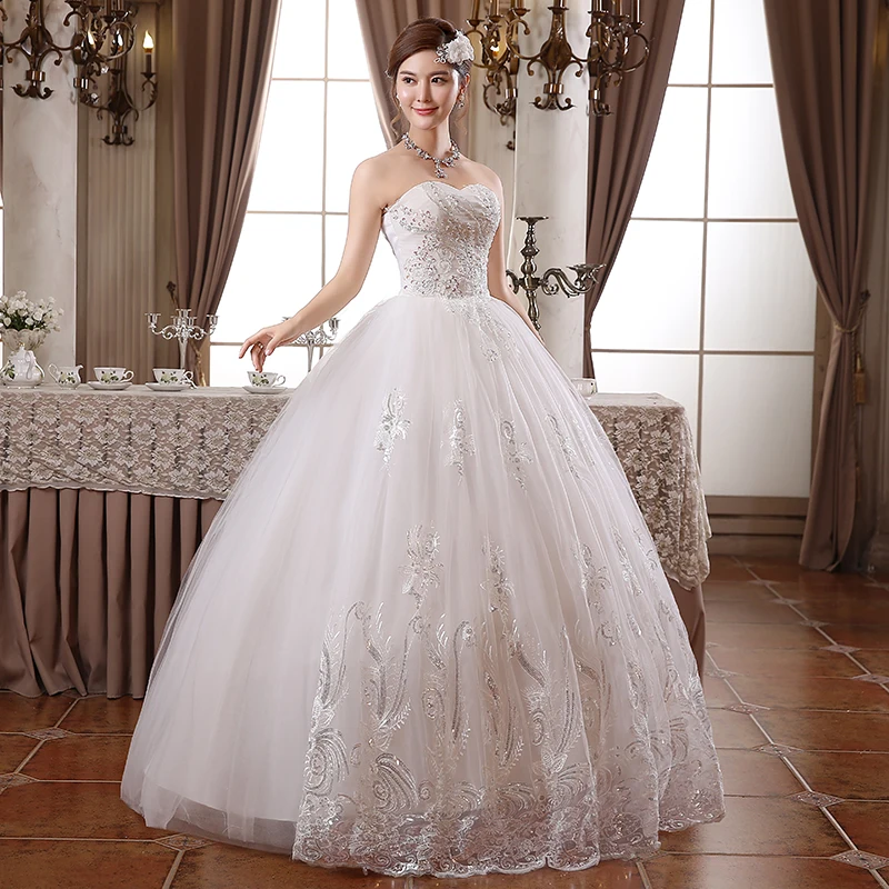 Vendita calda pizzo lungo nuovo Sweetange stile coreano dolce bianco principessa abito da sposa in pizzo alla moda romantico su misura T305