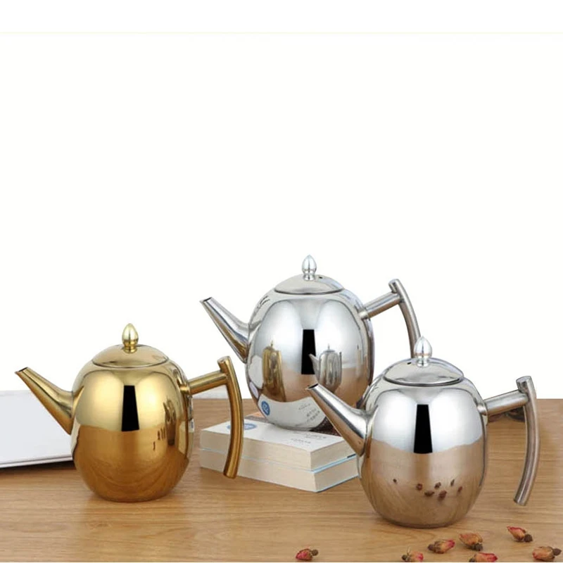 Stainless Steel Water Kettle Hotel Tea Pot Thicker With Filter Hotel Coffee Pot Restaurant Induction Cooker Tea Kettle