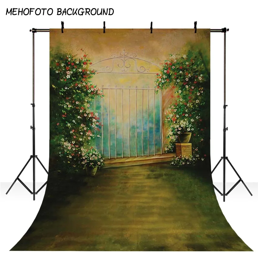 

MEHOFOTO Spring Backdrop Cave Sunshine Flower Path Wonderland Background Children Fairy Tale Fund Party Decorations Photo Studio