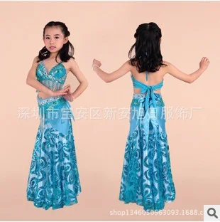 Free shipping 2015 New Arrival Child Dance Costumes nice Girl Bellydance Suit Dress set kids belly Dancer