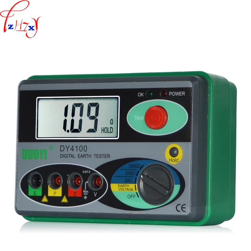 

Ground resistance tester DY4100 high precision digital lightning protection test ground shake table AA 1.5V * 6 / 12V * 1