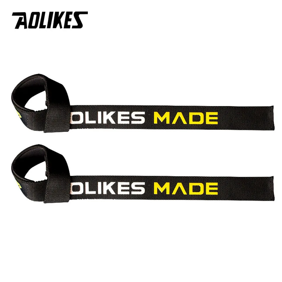 AOLIKES 1 Pair Weightlifting Wristband Sport Professional Training Hand Bands Wrist Support Straps Wraps Guards For Gym Fitness