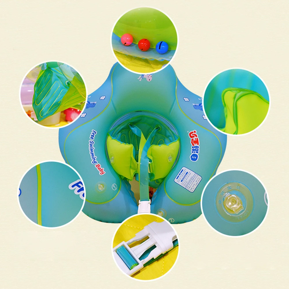 Baby Inflatable Ring Infant Armpit Floating Baby Float Kids Swim Pool Accessories Double Circle Bathing Inflatable Raft Ring Toy