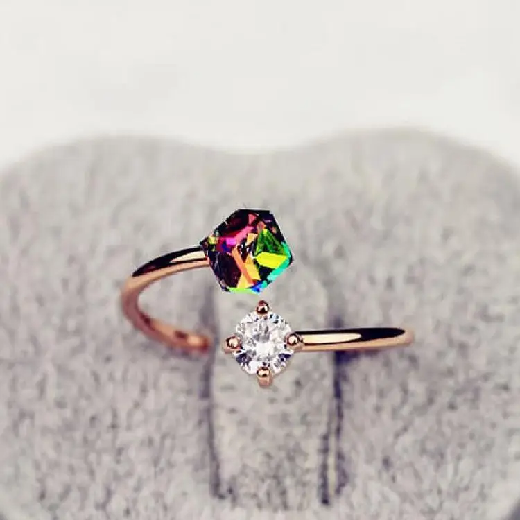 2020 New Brand Design Fashion Elegant Charm Austrian Crystal Infinite Wedding Ring Valentine\'s Day Gift