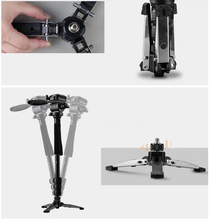 WEIFENG WF 3958M Camera DSLR Monopod Tripod Video DV Fluid Head Holder Travel Camcorder