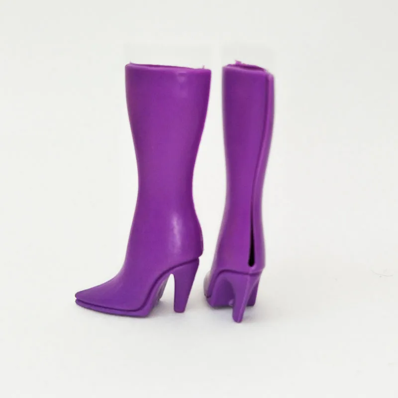 4 Colors Fashion High Heel Shoes For Barbie Doll Long Boots For Barbie Dollhouse 1/6 Doll Accessories Toy