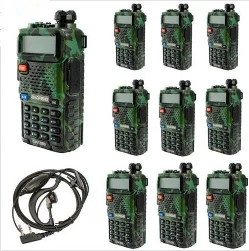 Free DHL or FEDEX 10pcs Camouflage Baofeng UV-5R handle Two Way Radio Radio Walkie Talkie +SHIP