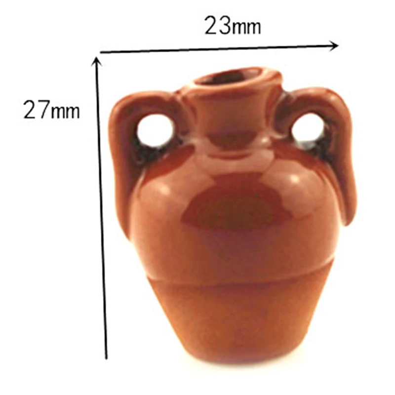 1pcsMini Ceramic Pottery Vase Doll Miniatures 1:12 house Accessories Decorative Miniature Porcelain Dollhouse Furniture Toy