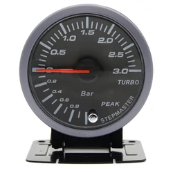 DRAGON GAUGE 60mm 3.0 BAR Turbo Boost Gauge Electrical With Warning