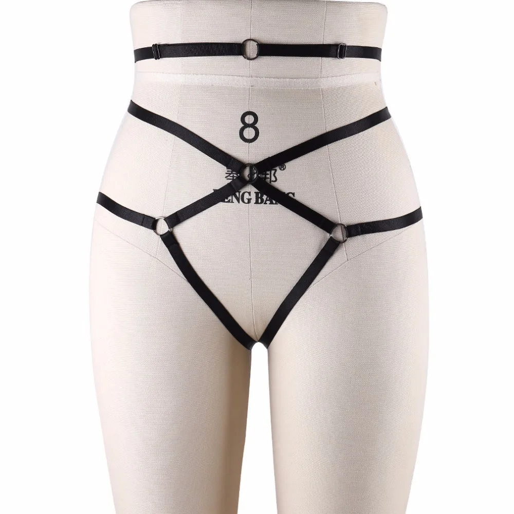 Harajuku Harness Höschen Frauen Sexy Höschen Polyester Oberschenkel Harness Böden Unterwäsche Bein Bondage Harness Dessous Strumpfbänder P0113