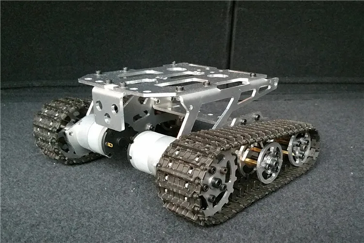 

RC Metal S100 Tank Chassis Robot Crawler Tracked Tank Chassis Smart Car Chassis Tracked Vehicle DIY RC Toy with Motor