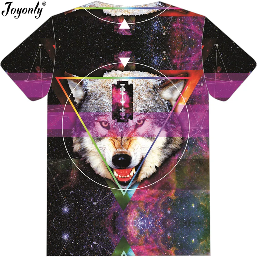 Joyonly Boys Girls 3d T-shirt Harajuku Style Animal Wolf Space Galaxy Blade Printed Fashion T shirt Children Kids Tee Shirts