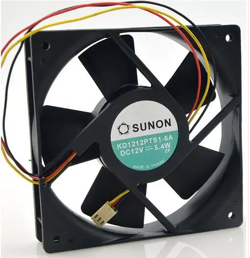 SUNON  KD1212PTS1-6A 12V 5.4W 4.8W  three 12025 wire chassis cooling fan