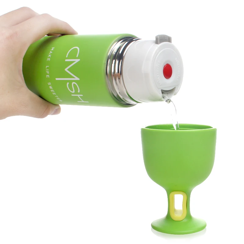 Stainless Steel Vacuum Cup Wine Glass Cup Portable Thermos Cup Water Bottle Office 380ml Top Quality Creative Household Cup image 3