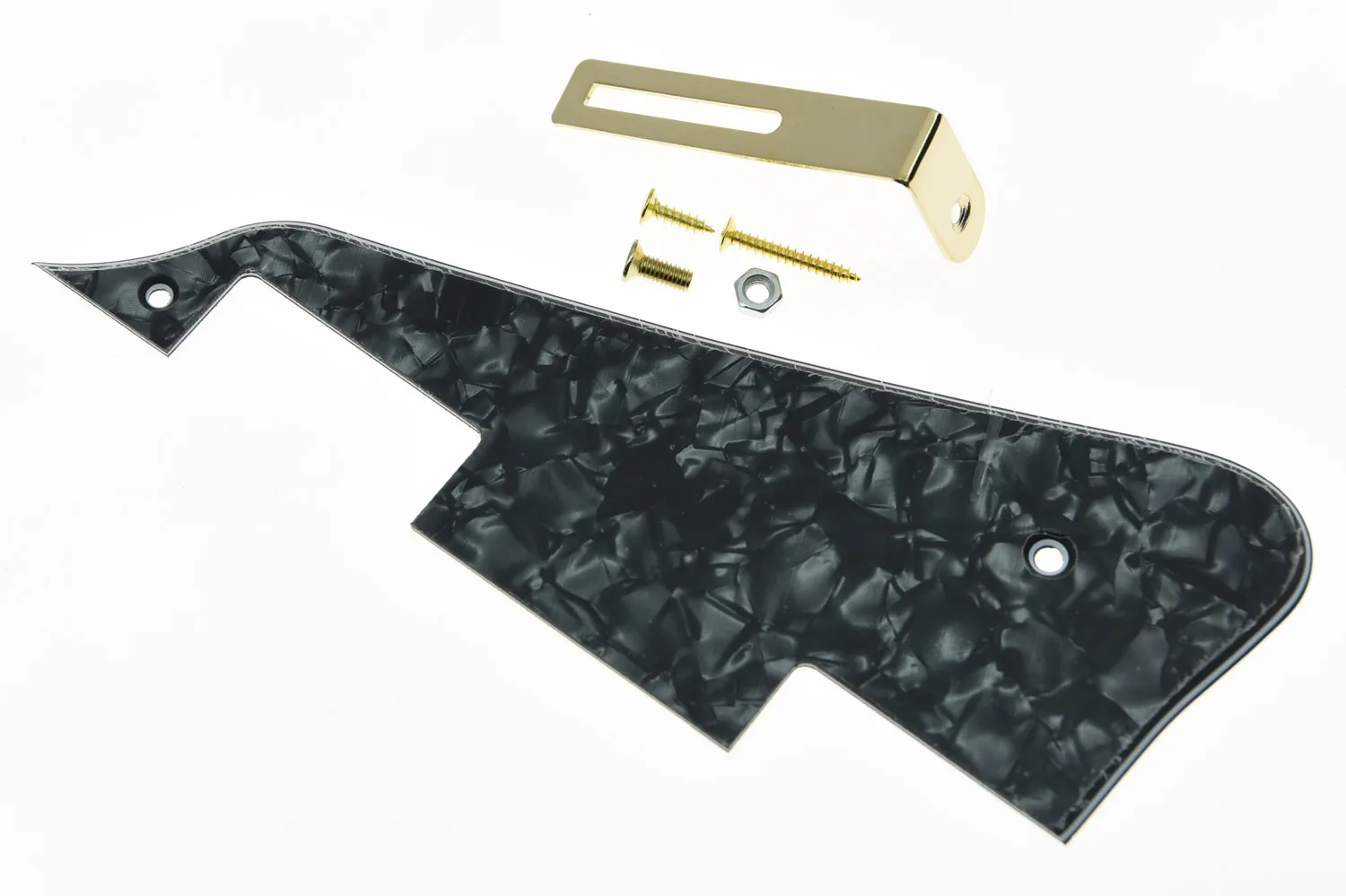 

KAISH Gold Bracket With Black Pearl Guitar Pickguard Scratch Plate for LP Guitar
