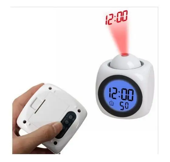 

Multi-Function Projection Clock Talking LED Colorful Projection Clock Digital Time Temperature Display