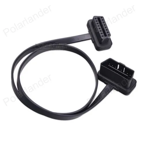 hot sell Extension Diagnostic Cable 60cm Flat Noodle Male to Female OBD2 16 Pin Car Scanner Cable