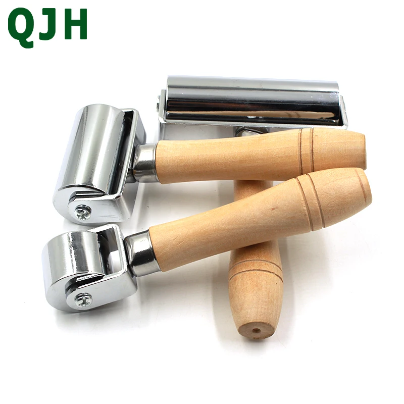 25/60/100mm Press Edge Roller Leather craft Glue Laminating Tool Leather Edge Creaser & Smoother Steel Iron Roller DIY Handmade