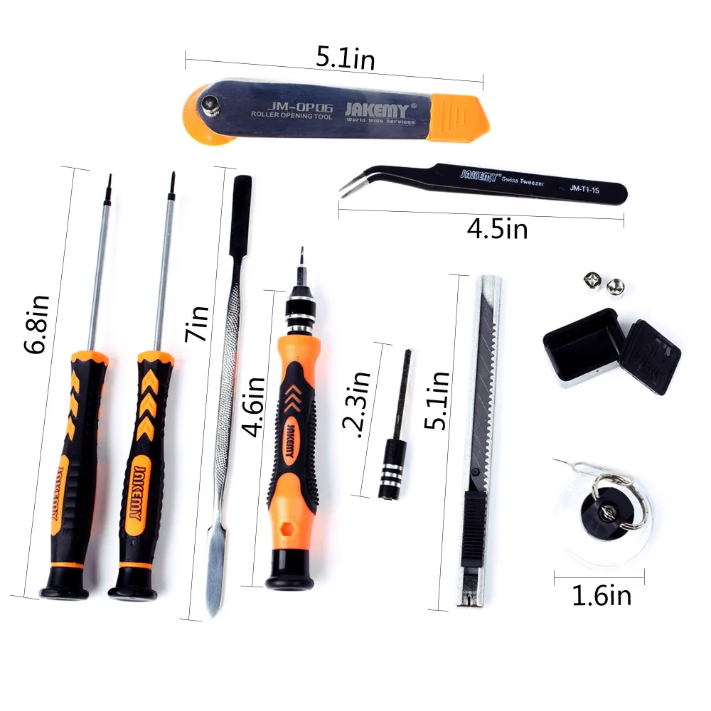 45 in 1 Professional Precision Screwdriver Set Hand Tool Box Set Spudger Tweezers Opening Tools for iPhone PC Repair Tools Kit