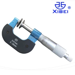 Disc Micrometer 0-25mm/0.01 Outside Micrometers for Length Gear Teeth and Paper Thickness Gauge Measuring Tool