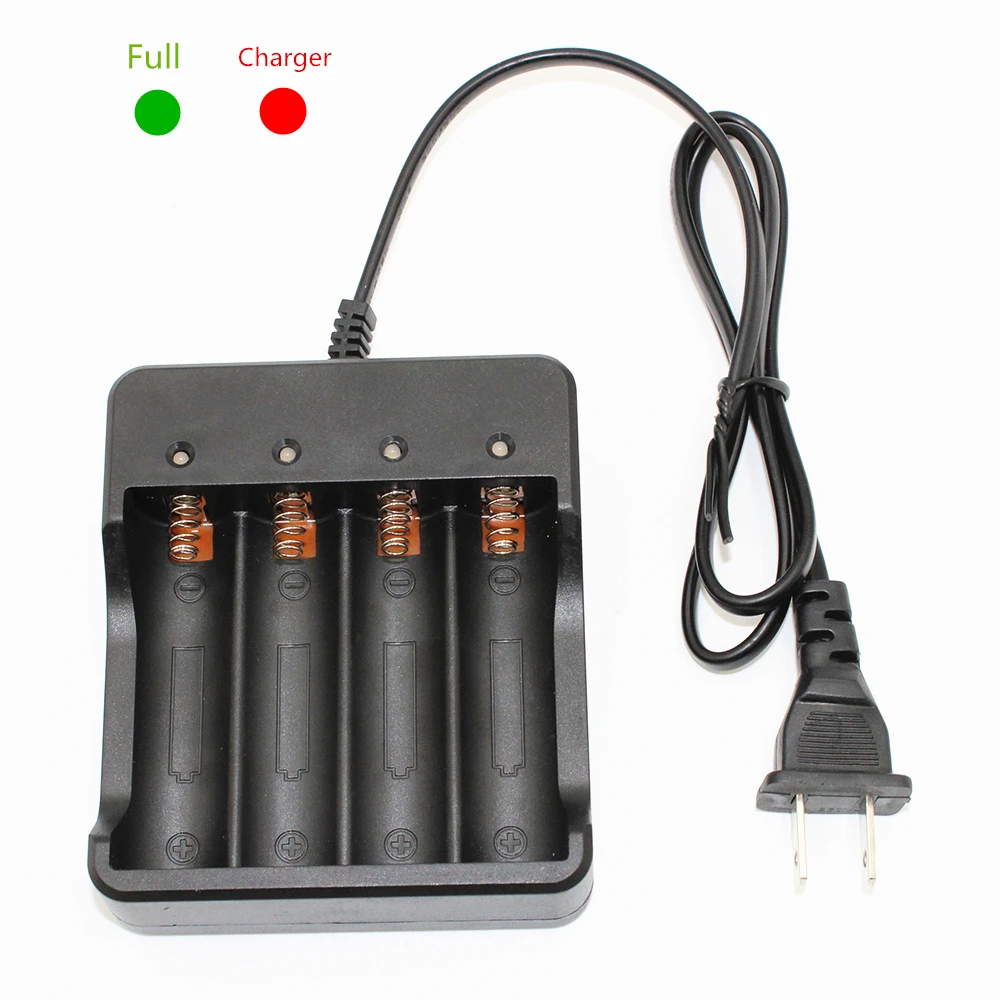 1Pcs 4 slots smart charger li-ion battery charger HD-007B for LED Flashlight 4 x 18650 Li-ion batteries with US/EU plug