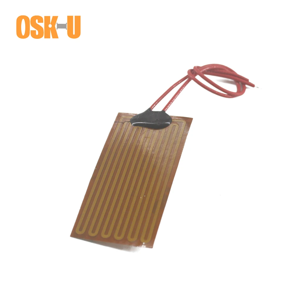 5V Flexible Polyimide Film Heater 0.15-0.3mm thickness Electric Heating Element Anti-freezing Heating Film for Instrumentation