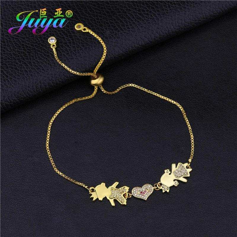 Juya 2020 Ali Moda Handmade Gift Bracelet Supplies Adjustable Slider Chains Boy Girl Mama Bracelets For Women Girl