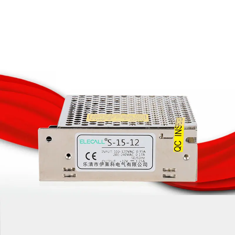 S-15-12 12V/1.25A/15W switching power supply, centralized power supply, power supply security monitoring