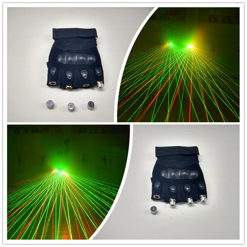 2015 Hot sale new design inside battery 4 pcs green red laser gloves for dj party Christmas show