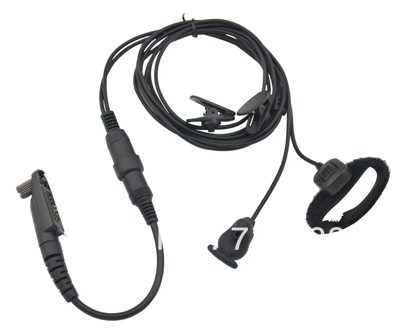 Freeship M328+ Plug 2-wired PRO Ear vibration w/cable control & MIC for Motorola GP344 GP388 GP328Plus  GP338Plus walkie talkie