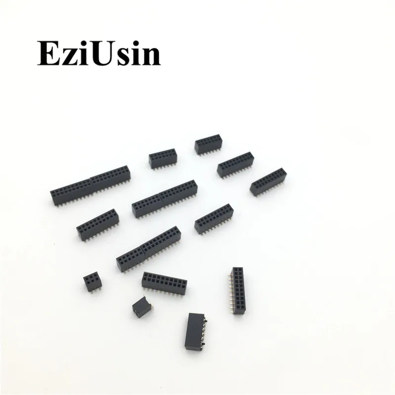 SMT 2.54mm Double Row Female Breakaway PCB Board Pin Header socket Connector Pinheader 2 * 2/3/4/6/10/12/16/20/40Pin For Arduino