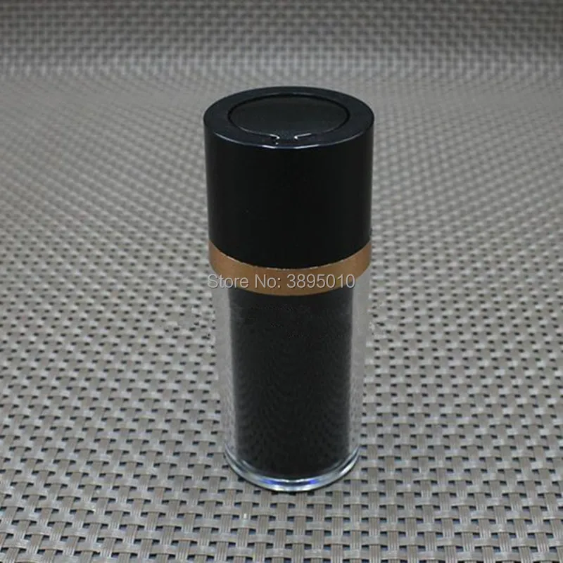 15ml black airless vacuum pump lotion bottle with gold line used for Cosmetic Container F510