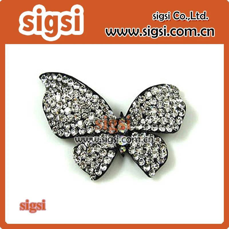 100pcs wholesale beautiful metal fashion clear rhinestone brooch pin