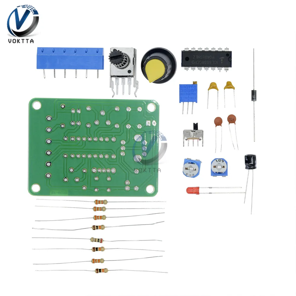 ICL8038 Function Generator Module DIY Kit Signal Generator Triangle Square Output Display Frequency Amplitude Synthesizer