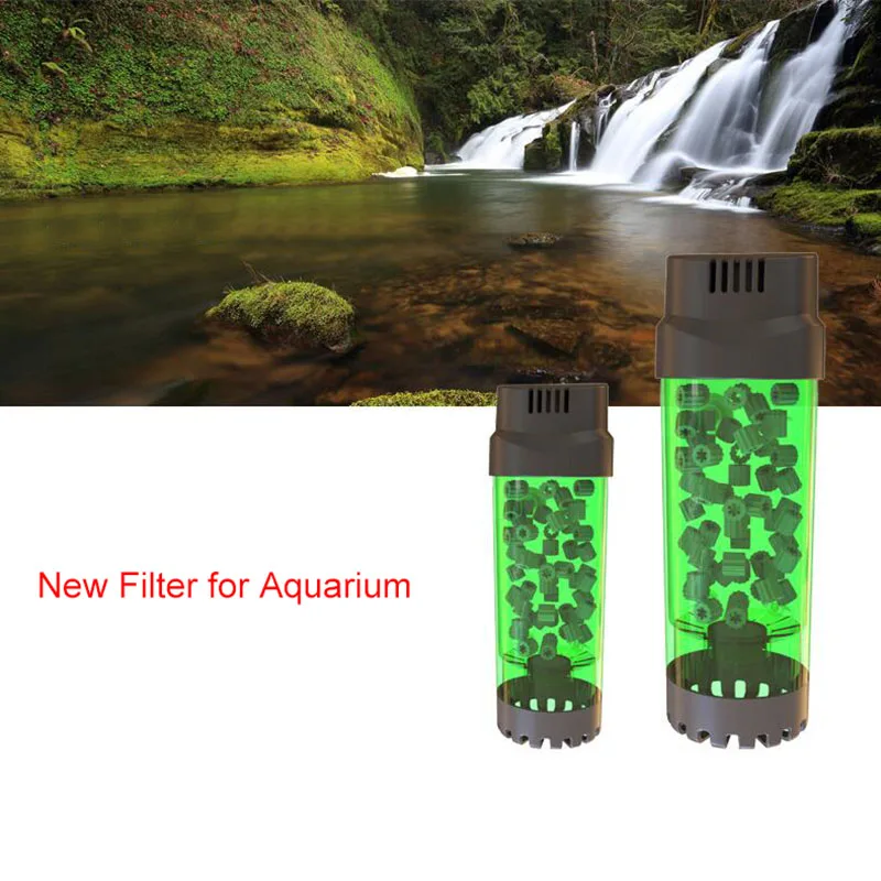 New Aquarium Filter Fish Tank Fluidized Moving Bed Filter Bubble Bio Filter Media With Air Stone And Sponge Filter