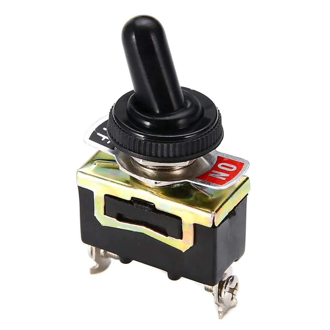 Miniature On Off Small SPST Toggle Switch Heavy Duty with Waterproof Cover 12V 6 A/250 VAC 10 A/125VAC