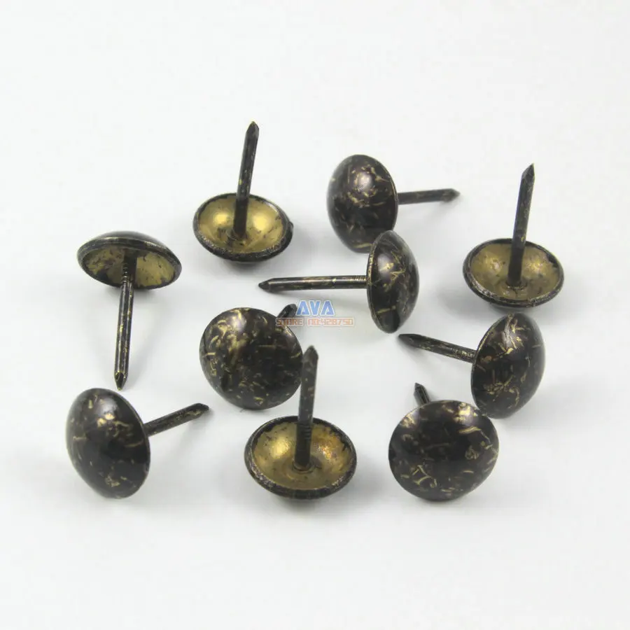 200 Pieces Black Leopard Print Upholstery Tacks Nails 11x17mm