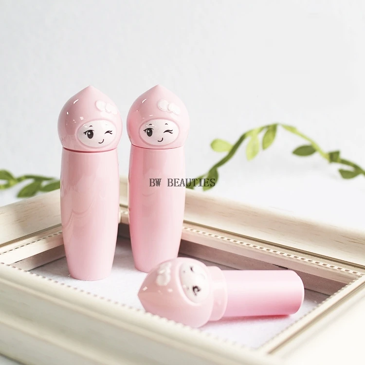 

500Pcs/Lot Pink cute baby Style Lipstic Lip Balm Tube Empty High Quality Plastic Lipstick Tube Lipstick Gloss Container 12.1mm