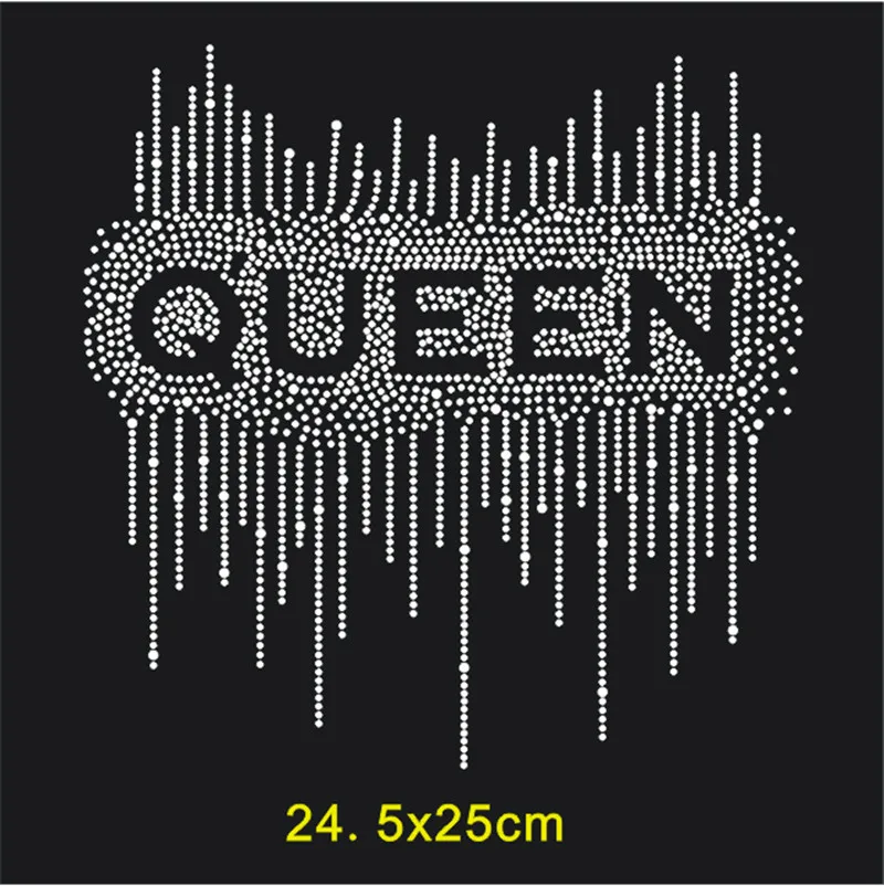 Rhinestones Heat Transfers Custom Letter Patches Motif Rhinestones Sticker For T-Shirt 10Pcs Diy Handmade Thermal Stickers