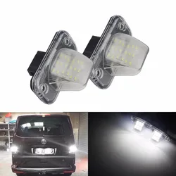 ANGRONG 2x LED światło do tablicy rejestracyjnej białe do VW Transporter T4 Multivan Caravelle MK4 Passat Eurovan (CA336)